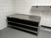 Inox verplaatsbaar werkblad - afbeelding 1 van  3