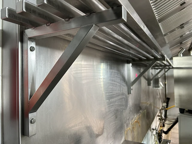 Inox wand 496x120cm h + rek - afbeelding 3 van  3