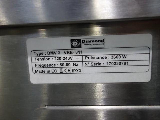 Inox warmhoudvitrine diamond - afbeelding 3 van  6