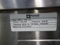 Inox warmhoudvitrine diamond - afbeelding 3 van  6