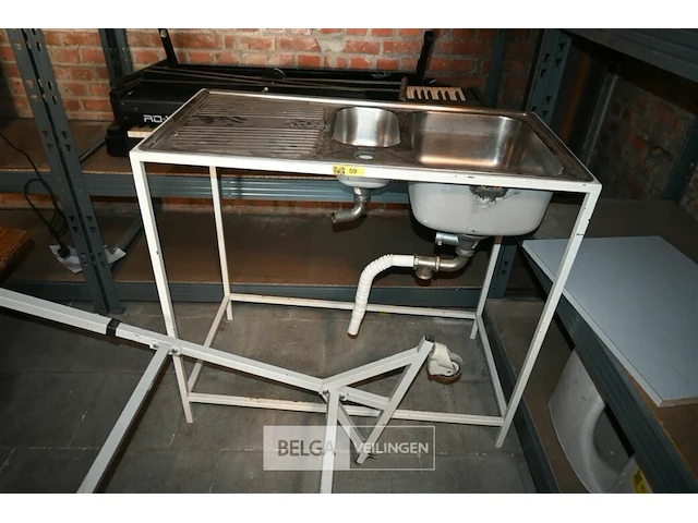 Inox wasbak / tafel - afbeelding 1 van  4