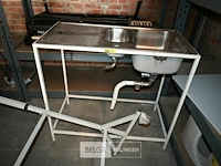 Inox wasbak / tafel - afbeelding 1 van  4
