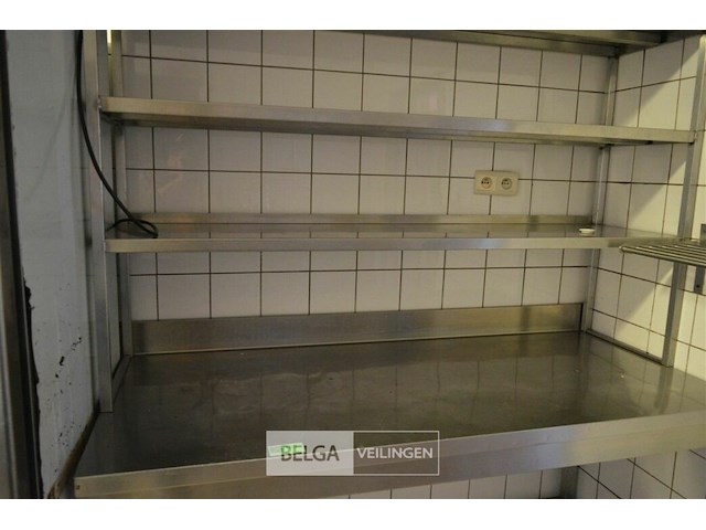 Inox werk tafel met rek 1,60x85 h 70 diep inox rek 1,6 b x1m hoog 40 diep - afbeelding 3 van  3