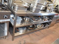 Inox werkbank 3 etages afm. 2m x 0,80m - afbeelding 2 van  4