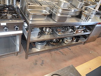 Inox werkbank 3 etages afm. 2m x 0,80m - afbeelding 3 van  4