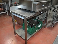 Inox werktafel 1,20 m, 10 steelpannen (19,28) - afbeelding 2 van  5