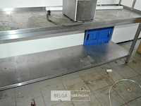 Inox werktafel 2,10 x 85h x 60 d - afbeelding 1 van  3