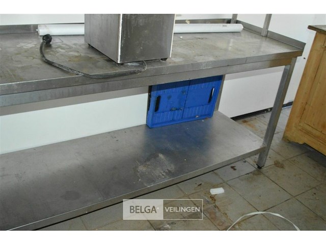 Inox werktafel 2,10 x 85h x 60 d - afbeelding 2 van  3