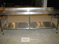 Inox werktafel 240x270x95