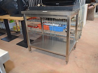 Inox werktafel afm. 0,90m x 0,60m - afbeelding 2 van  3