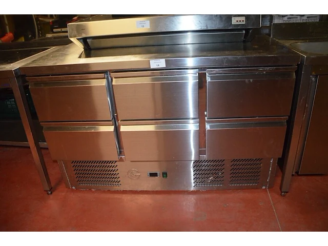 Inox werktafel met 6 koellades dixell 1000100026291 (30) - afbeelding 1 van  7