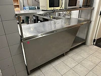Inox werktafel met opzet -en verlengstuk