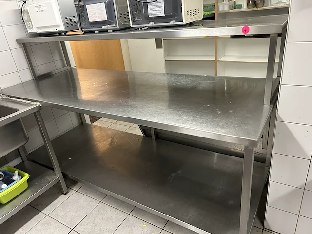 Inox werktafel met opzet -en verlengstuk - afbeelding 2 van  3