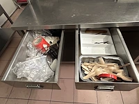 Inox werktafel met opzetstuk + inklapbaar werkblad - afbeelding 4 van  6