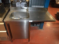 Inox werktafel met spoelbak en kraan (36) - afbeelding 2 van  7