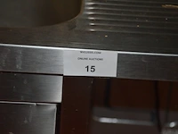 Inox werktafel met spoelbak en kraan (36) - afbeelding 3 van  7