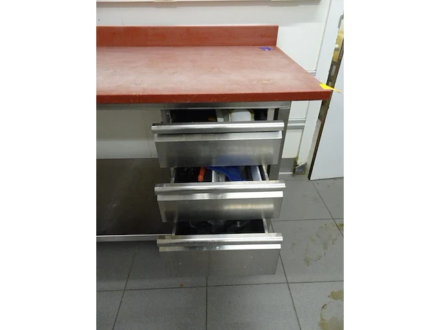 Inox werktafel vv kunststof blad - afbeelding 2 van  3