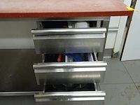 Inox werktafel vv kunststof blad - afbeelding 2 van  3