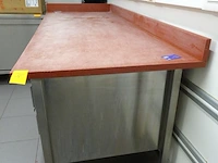 Inox werktafel vv kunststof blad - afbeelding 3 van  3