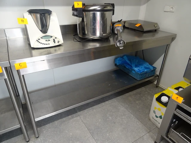 Inox werktafel - afbeelding 1 van  2