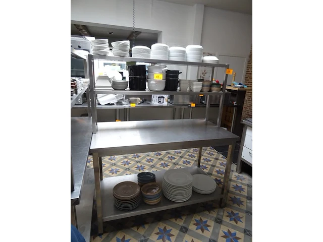 Inox werktafel - afbeelding 1 van  3