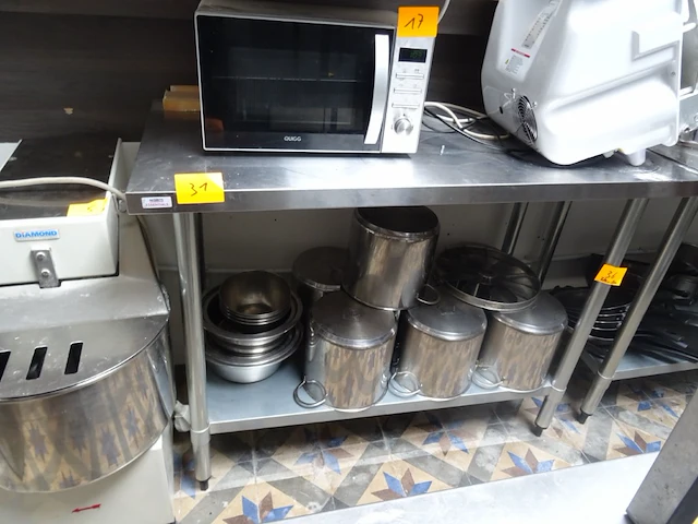 Inox werktafel - afbeelding 1 van  2