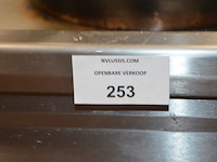 Inox wok 3 branders bertrand met 3 pannen afm. 1,80m x 0,60m - afbeelding 1 van  5