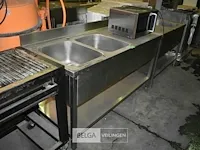Inox/rvs wasbak met 2 bakken - afbeelding 1 van  2