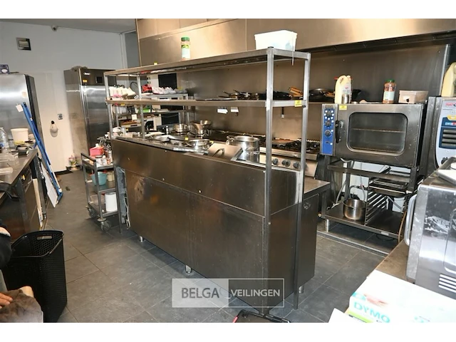 Inox/rvs werktafel met saladette/koeling gram - afbeelding 4 van  10