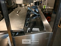 Inox/rvs werktafel met saladette/koeling gram - afbeelding 9 van  10