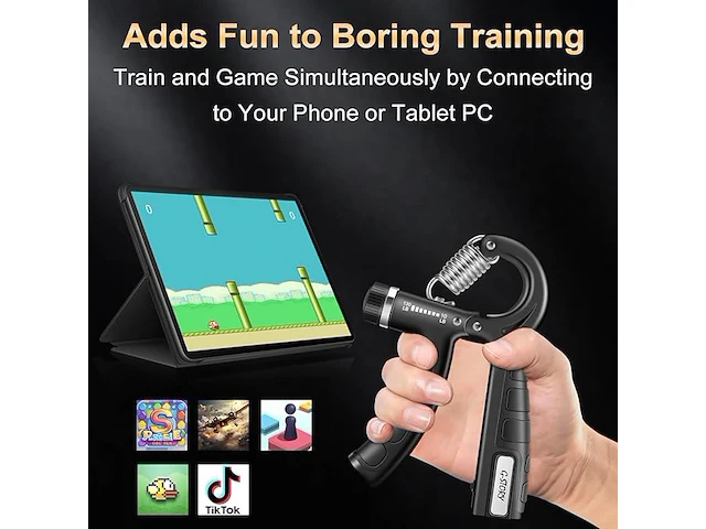Instelbare hand grip enforcer met teller&ap, oplaadbaar - afbeelding 2 van  4