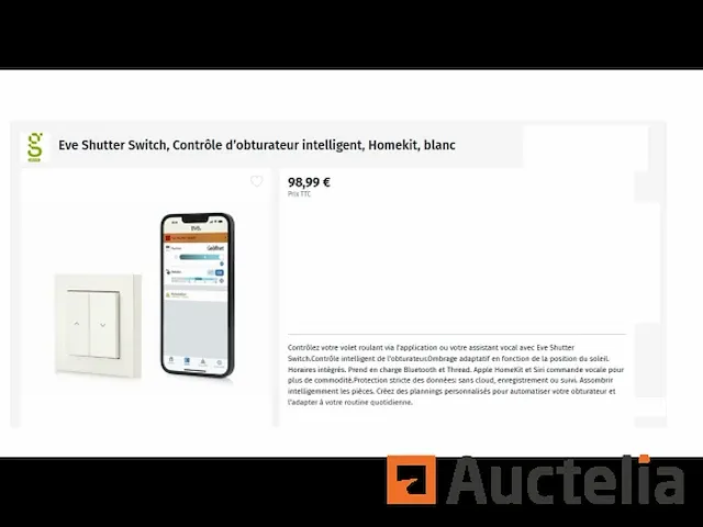 Intelligente rolluikbediening eve sluiterschakelaar - afbeelding 1 van  4