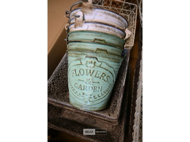 Interieur/cadeau mandjes / buckets - afbeelding 3 van  5