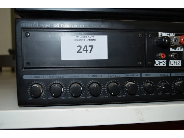 Interm pam-60 public address amplifier - afbeelding 3 van  6