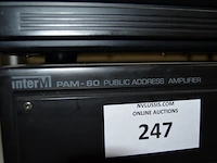 Interm pam-60 public address amplifier - afbeelding 5 van  6