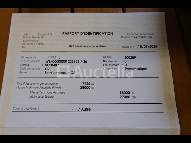 [interne ref: v3] oplegger met dekzeil schmitz ski 24 (2007-vin:wsk00000001223352) - afbeelding 22 van  32