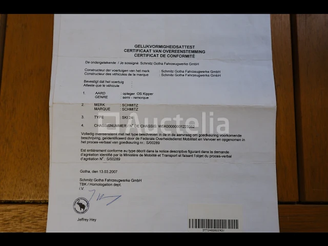 [interne ref: v3] oplegger met dekzeil schmitz ski 24 (2007-vin:wsk00000001223352) - afbeelding 24 van  32