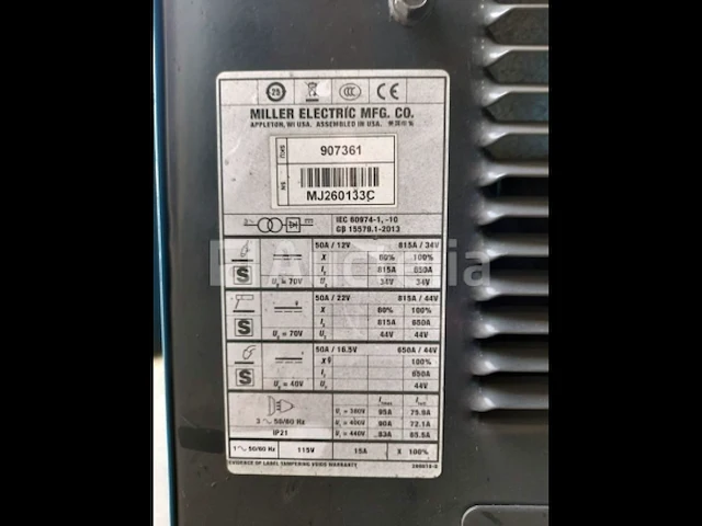 [interne referentie: s2402b] arcair miller-apparaat - afbeelding 13 van  21