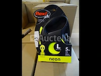 Intrekbare hondenriem - l - 5 meter - geel - grote & actieve honden flexi - afbeelding 1 van  2