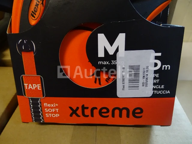 Intrekbare hondenriem - tape - m - 5 m - oranje - flexi xtreme - afbeelding 1 van  2