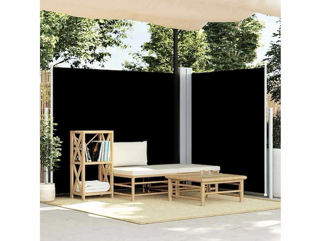 Intrekbare zijluifel zwart - 180x600 cm - afbeelding 2 van  7