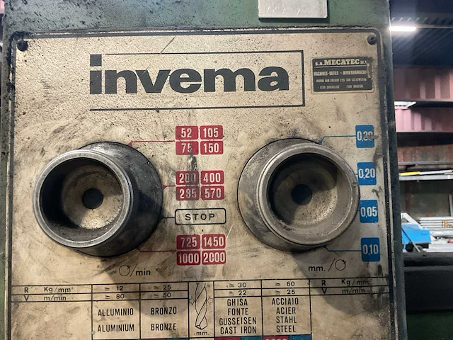 Invema fr 40-1000 kolomboormachine - afbeelding 9 van  12