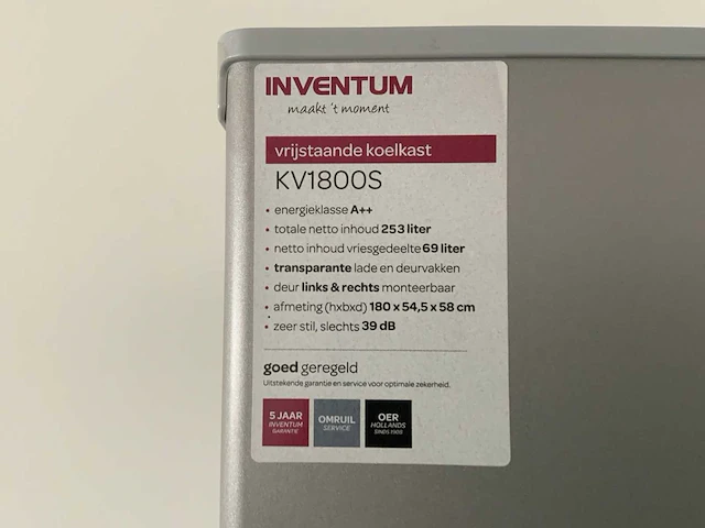 Inventum kv1800s koelkast - afbeelding 5 van  5