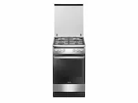 Inventum vfg5020grvs - vrijstaand gasfornuis - elektrische oven - 62 liter - rvs/zwart inventum