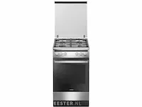 Inventum vfg5020grvs - vrijstaand gasfornuis - elektrische oven - 62 liter - rvs/zwart inventum - afbeelding 4 van  9