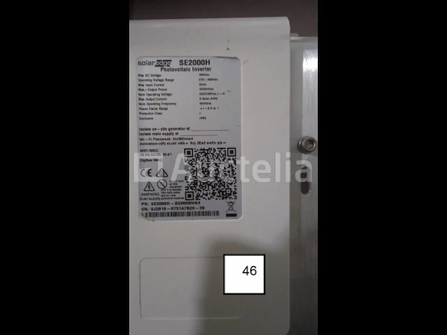 Inverter zonnepanelen solaredge se2000h - afbeelding 1 van  2