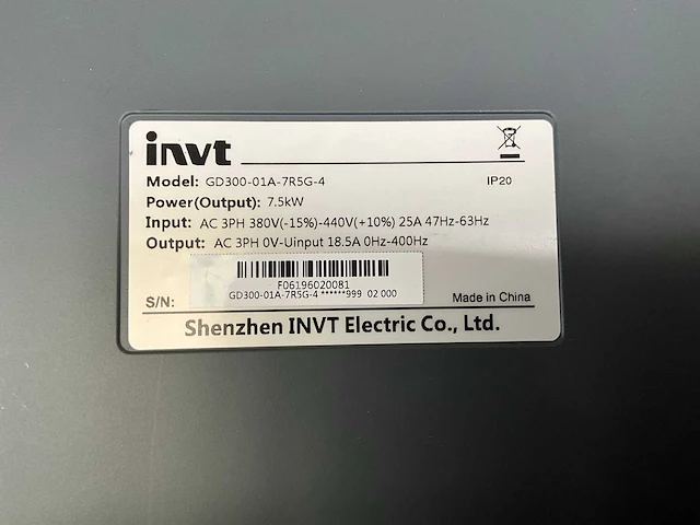 Invt gd300-01a-7r5g-4 frequentieregelaar - afbeelding 7 van  7