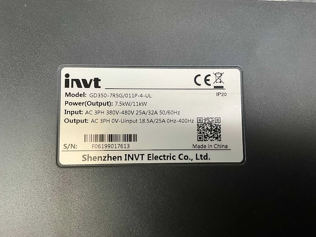 Invt gd350-7r5g/011p-4-ul frequentieregelaar - afbeelding 7 van  7