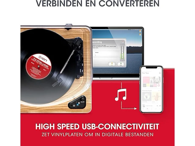 Ion audio air lp - vinyl platenspeler - afbeelding 4 van  6