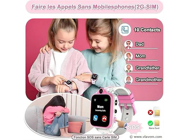 Iowodo kids smartwatch incl game & videocall functie - afbeelding 1 van  6